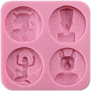 Egypt Coins Inspired Fondant Silicone Mould Resin Clay Sugarcraft Cake Decor - Imagen 1 de 4