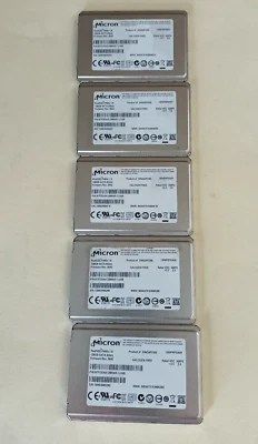 5 x MICRON 128GB 6Gb SATA RealSSD P400e 1.8 SOLID DATE DRIVE MTFDDAA128MAR-1J1AB - Image 1 of 3