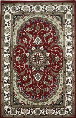 Bidjar Teppich Rot Beige 100% Wolle 200X300 CM Handarbeit Orientteppich T957 - Bild 1 von 4