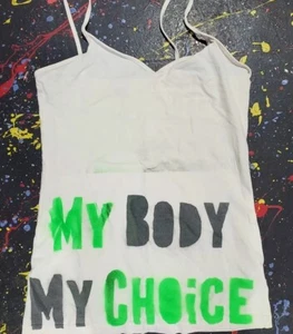 Pro Women Pro Choice My Body Women's Rights Abortion Rights Tank Top OOAK - Picture 1 of 4