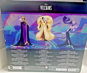 New Mattel Disney Villains Evil Queen, Cruella de Vil & Yzma Dolls, 3-Pack - Picture 1 of 2
