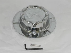 ALBA WHEELS CHROME 497L209 A082 WHEEL RIM CENTER CAP WITH SCREW  - Picture 1 of 2