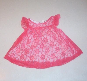 Vestido de encaje naranja y blanco para niñas 12 meses - Imagen 1 de 2