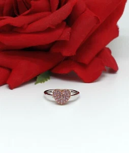 Sterlingsilber Neu ohne Etikett JTV funkelnder rosa Ring Größe 9 2,96 g KATZENRETTUNG - Bild 1 von 2