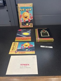 Pac Man Tengen (Nintendo NES) CIB Complete in Box w/Poster Black Cartridge Works