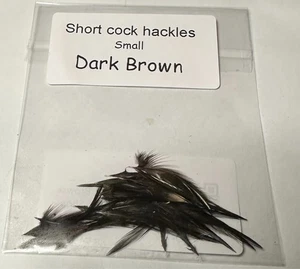 Short Hackles - Fly tying materials - Dark Brown hackles, Small size - Picture 1 of 1