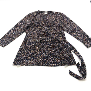 Envoltura sintética Anne Klein para mujer M/L? Blusa pulóver con lazo estampado por todas partes - Imagen 1 de 14