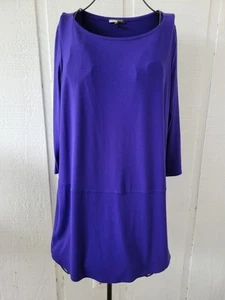 Blusa túnica Eileen Fisher talla 1X tejida suave elástica camisa barco lisa plus - Imagen 1 de 6