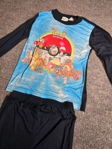 Vintage 1999 Pokémon Pajamas Kids 8–10 Top Pants Set Nintendo Pikachu Mew Y2K - Picture 1 of 14