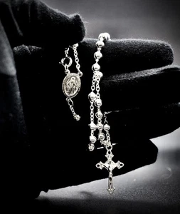 20" Halskette Sterlingsilber Rosenkranz - 23 Gramm - massiv - Bild 1 von 1