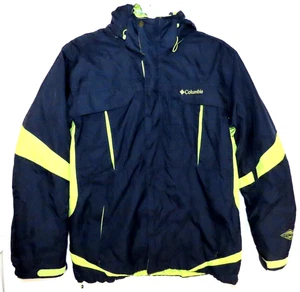 Columbia 3-in-1 Coat Men Bugaboo Omni Tech Hooded Extended Parka Blue Lined L - Picture 1 of 17
