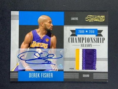 Derek Fisher 2010-11 Timeless Treasures Championship Season Patch Auto 10/10 Foto 1 de 2