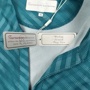 TURNAMENT COLLECTION Damen Golf ärmelloses Polo türkis/weiß neu mit Etikett Größe XL - Bild 1 von 10