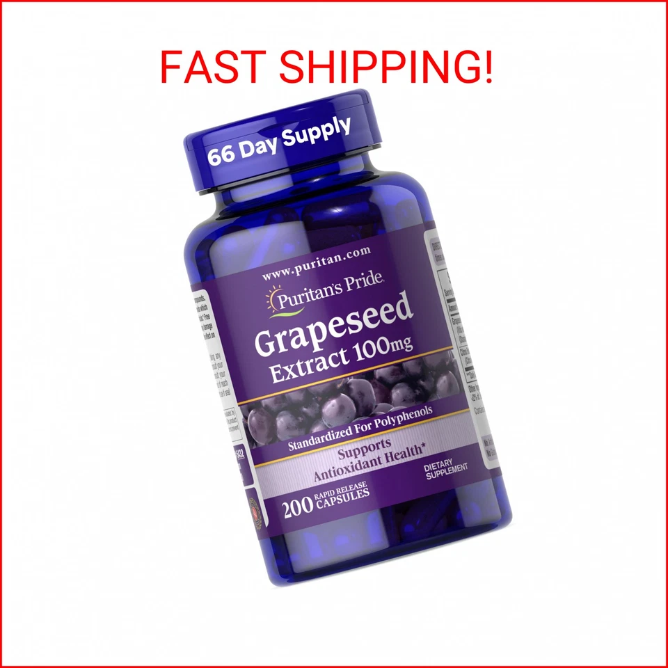 Grapeseed Extract by Puritan's Pride 100 MG 200 Capsules