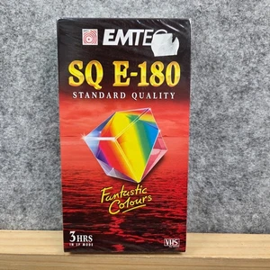 EMTEC SQ E-180 Standard Quality Fantastic Colours VHS Tape - Sealed - Free Post - Picture 1 of 2