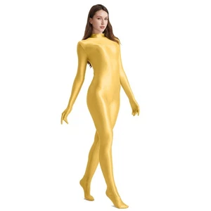 Mujeres Hombres Zentai Mono Spandex Una Pieza Body Mamelucos Mono Guantes - Imagen 1 de 43