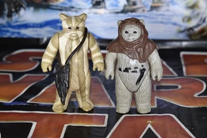 FIGURA ORIGINAL VINTAGE EWOKS LOGRAY Y JEFE CHIRPA STAR WARS REF D7534 - Imagen 1 de 2