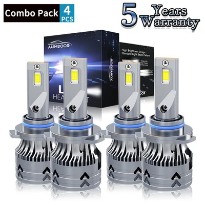 For Dodge Daytona 1992-1993 LED Headlight Kit Bulbs High Low Beam Super Bright - Image 1 of 4