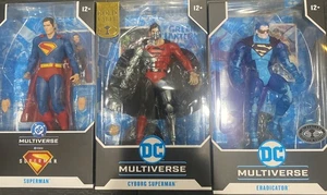 McFarlane DC Multiverse Superman, Cyborg Superman ed Eradicatore Nuovo - Foto 1 di 6