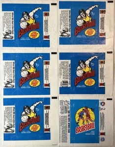 Lote de 6 envolturas de cera vacías de baloncesto de la NBA Topps 1973-74 estado medio - Imagen 1 de 13