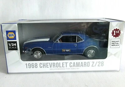 NIB VHTF 1:24 1968 CAMARO Z28 BLUE 1ST FIRST GEAR NAPA DIE-CAST RARE HEAVY - Image 1 of 4