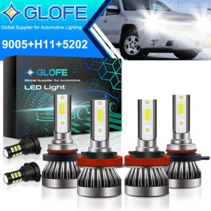 6X 6000K LED Headlight Fog Light Bulbs kit For 2007-2013 Chevrolet Avalanche - Foto 1 di 8