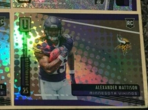 2019 unparalleled rookie refractor rc alexander mattison vikings new starter - Picture 1 of 1