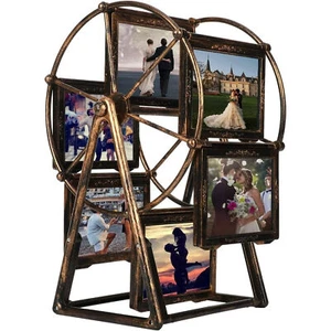 12 Photos Rotating Ferris Wheel Picture Frame, Vintage Designs Frame for Home - Photo 1/9