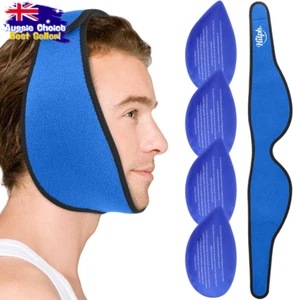Jaw Ice Pack for Wisdom Teeth, Reusable Wrap w/ 4 Gel Packs, TMJ & Pain Relief - Picture 1 of 12