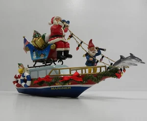Weihnachtsmann und Elfen auf dem Boot "Merry Mariner" Urlaub Figur - Bild 1 von 8