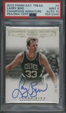 2012-13 National Treasures Larry Bird HOF 28/49 PSA 9 PSA/DNA 10 AUTO