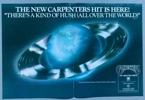 CARPENTERS 1976 original POSTER ADVERT A KIND OF HUSH OVER WORLD Karen Carpenter - Picture 1 of 3