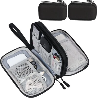 2 Pcs Size M FYY Electronic Organizer Travel Cable Organizer Bag Electronic NEW