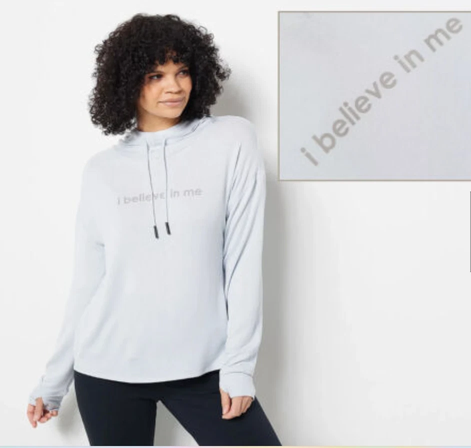 Толстовка с капюшоном расслабленная Mind Body Love by Peace Love World цвет Ice Aqua размер XS A473657 - Изображение 1 из 4