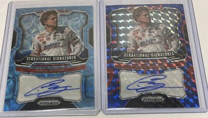2022 Prizm COLE MOORE Sensational Signatures BLUE SCOPE /75, BLUE REACTIVE /99!