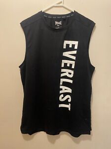 Everlast Mens Size M Tank Top Fitness Wear Black Male Breathable Sleeveless