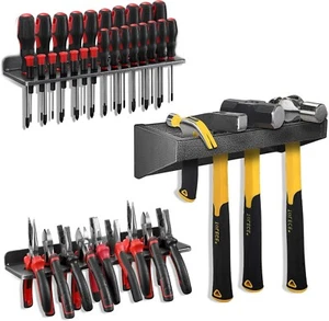 Wall-Mounted Tool Organizer Set (3) for Screwdrivers, Hammers & Pliers - Picture 1 of 7