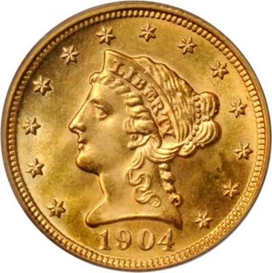 1904 G$2,5 MS65 Quarter Eagle - Bild 1 von 2