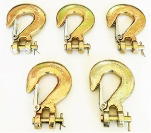 5 GOLIATH INDUSTRIAL 3/8" CHAIN GRAB SLING SLIP HOOK LINK SPRING LATCH G70 CSH38 - Picture 1 of 2