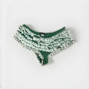 Bragas vintage Y2k con volantes trasero cannabis hoja malla bikini Whimsey Fairy M - Imagen 1 de 7