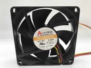 1 PCS Y.S TECH fan FD128020HL fan DC12V 0.20A 8020 80*20MM 3 wire - Picture 1 of 3