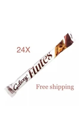 24 X Galaxy Chocolate Flutes Singles 11.25g Halal - Image 1 of 2