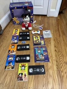 Vtg Tiger TOBY TERRIER Dog Wonder Bone Remote Plush 7 VHS Tapes Cartridge 2 NEW! - Picture 1 of 24