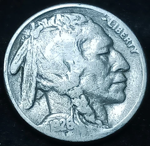 1926-S San Francisco Mint Buffalo Nickel 5 Cents~(Lowest Mintage!)~VG Cover
