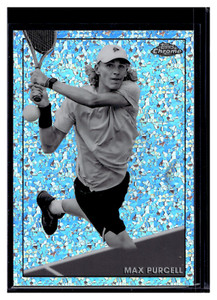 MAX PURCELL 2021 TOPPS CHROME TENNIS MINI DIAMOND BLACK & WHITE REFRACTOR B&W