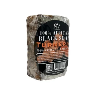 RA Cosmetics 100% Pure Raw African Black Soap With Turmeric Oil - 1lb - Picture 1 of 8