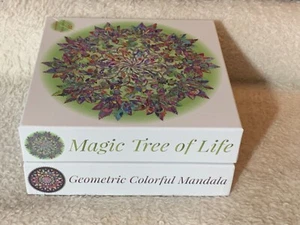 Lot of 2 Bgraamiens 1000 Piece Puzzle Geometric Mandala Magic Tree Life - Picture 1 of 4