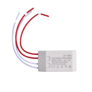20-60W 220V To AC12V LED Halogen Lamp Light Electronic Transformer Adapter New - Picture 1 of 12