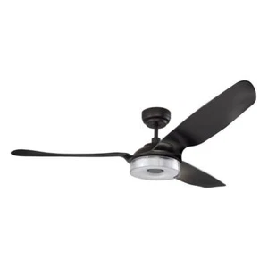 CARRO Smart Ceiling Fan 60"x60"x19.3" Black Dimmable LED Light+Remote Indoor - Picture 1 of 7