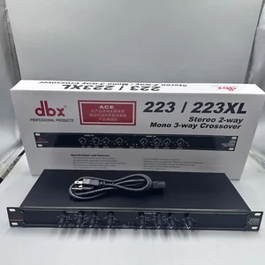 New Dbx 223XL Stereo 2-Way/Mono 3-Way Crossover Rack Mountable Tested Working - Picture 1 of 8